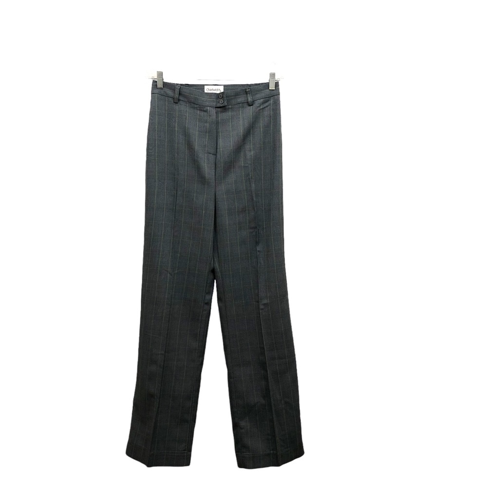 Chadwick's Striped Dress Pants Women's Size 10 Gray/Green